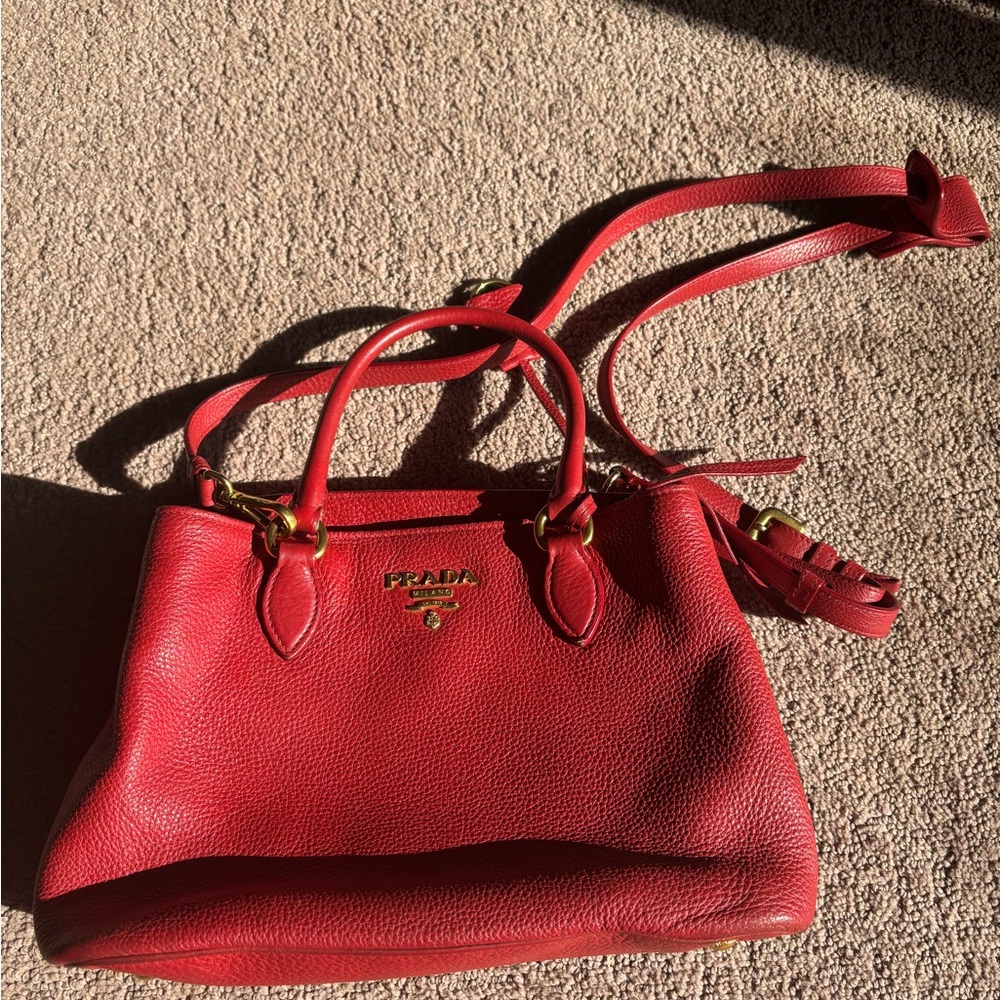 Prada Scarlet Leather Satchel